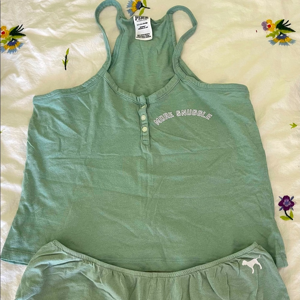 Pink Victoria Secret pajama set.
